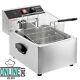 10 Lb Electric Countertop Fryer Light Duty Stainless Steel 110 Volts 1600 Watts