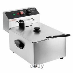10 Lb Electric Countertop Fryer Light Duty Stainless Steel 110 Volts 1600 Watts