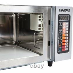 1000 Watt Stainless Steel Electric Microwave with Push Button Controls, 120 Volt