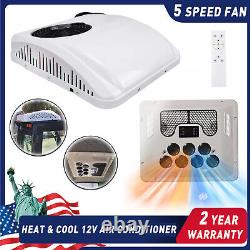 12V RV Air Conditioner Electric Rooftop AC Unit Heat&Cool Fit Trailer Motorhome