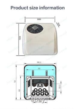 12V RV Heat&Cool Air Conditioner Electric Rooftop AC Unit Fit Motorhome Trailer