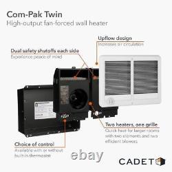 208-volt 3,000-watt Com-Pak Twin In-wall Fan-forced Replacement Electric Heater