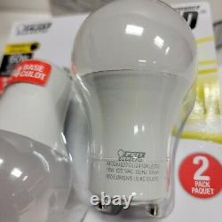 (24) 12 2 PACKS Feit GU24 A19 2 PIN LED Dimmable 800 Lumens 10With60W Equivalent