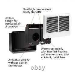 240/208-volt 4,000/3,000-watt Com-Pak Twin In-wall Fan-forced Electric Heater in