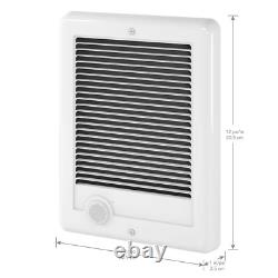 240-Volt 1,500-Watt Com-Pak In-Wall Fan-Forced Electric Heater in White