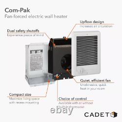 240-Volt 1,500-Watt Com-Pak In-Wall Fan-Forced Electric Heater in White