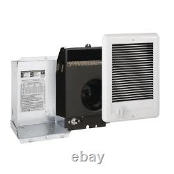 240-Volt 1,500-Watt Com-Pak In-Wall Fan-Forced Electric Heater in White with The