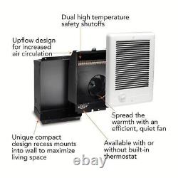 240-volt 1,000-watt Com-Pak In-wall Fan-forced Electric Heater in White with
