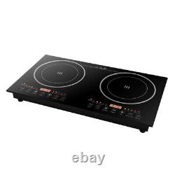 2400Watt Induction Cooktop Countertop Dual Cooker Burner Stove Hot Plate 110Volt