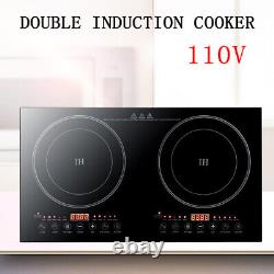 2400Watt Induction Cooktop Countertop Dual Cooker Burner Stove Hot Plate 110Volt
