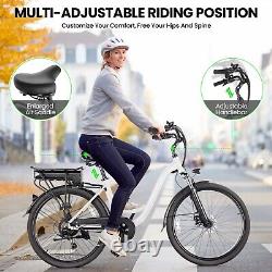 26 Electric Bike for Adults, 350W Step Through Electric City Cruiser Bicycle