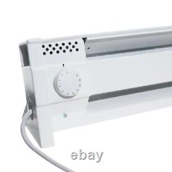 48 In. 1,500-Watt Portable Electric Baseboard in White 120-Volt