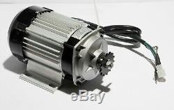 48 Volt 1000 Watt Electric GoKart Brushless Motor Gear 580-600 RPM w Controller