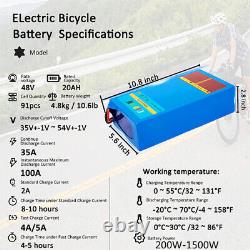 48V 20AH Li-ion Battery Pack? 1500W EBike Scooter Electric Bicycles Motor 13s7p