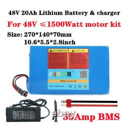 48V 20AH Li-ion Battery for? 1500W EBike Scooter Electric Bicycle Charger 35A BMS