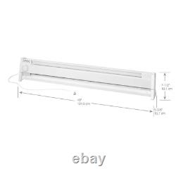 49 In. 120-Volt 1,500-Watt Portable Electric Baseboard Heater in White