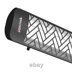 5000 Watt Electric Infrared Dual Element Heater-240 Voltage-Black Finish-Chevron