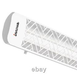 5000 Watt Electric Infrared Dual Element Heater-240 Voltage-White Finish-Chevron