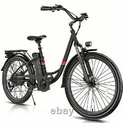 500W Electric Bike 26'' Electric Cruiser Mountain Bicycle 20MPH EBike Commuter^