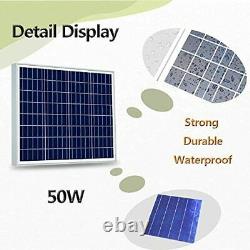 50watt Solar Panel Charger Kit for Electric Gate 12 Volt Battery Car Mower Boat