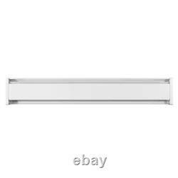 59 In. 120-Volt 1,000-Watt Softheat Hydronic Electric Baseboard Heater in White