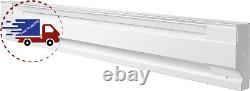 60 In. Electric Baseboard Heater 240/208 Volt, 1250/937 Watt, White