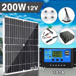 6000W Complete Solar Panel Kit with Controller & Inverter Home 110V Grid System