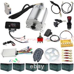 72Volt 3000Watt Electric Brushless Motor withFull Pedal Kit for Scooter Quad Buggy
