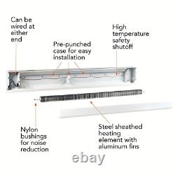 96 2,000 Watt 240 Volt Electric Baseboard Heater High Quality Durability White