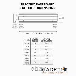 96 In. 240/208-Volt 2,000/2,500/1,875/1,500-Watt Electric Baseboard Heater White