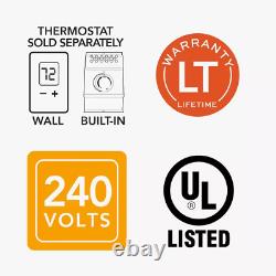 96 In. 240/208-Volt 2,000/2,500/1,875/1,500-Watt Electric Baseboard Heater White