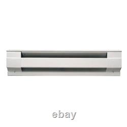 96 In. 240/208-Volt 2,500/1,875-Watt Electric Baseboard Heater in White