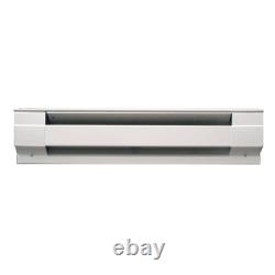 96 in. 2500-Watt 208-Volt Electric Baseboard Heater in White