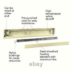 96 inch 2,500-Watt 240/208-Volt Electric Baseboard Heater Almond Convection NEW