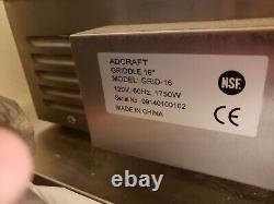 ADCRAFT GRID-16 16 Inch 120 Volt 1750 Watt Countertop Griddle NICE