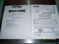 APW Wyott FDDL-18L-1 580 Watt Electric Food Warmer Double Lighted 208 Volt NEW