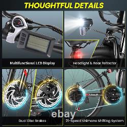 Adult Electric Bicycles Foldable Ebike, 500W 26 Electric Commuter Bicycle, 48V