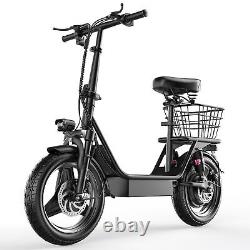 Adults 36V Electric Scooter Foldable 500W Motor 13AH 25MPH 30Miles Rang Basket