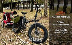 Aostirmotor 20 E-Bike 500W 36V/13A Fat Tire Electric Folding Bike City Bicycle