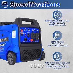 BILT HARD 5500 Watt, 224cc Quiet Inverter Generator Portable with Electric Start