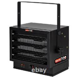 Black 7500 Watt 240 Volt Electric Garage Heater Fan Rugged Light Utility Warmer