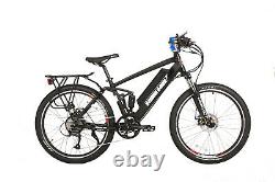 Black Rubicon 500 Watt 48 Volt High Power Long Range Electric Mountain Bicycle