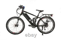 Black Rubicon 500 Watt 48 Volt High Power Long Range Electric Mountain Bicycle