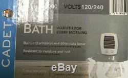CADET Com-Pak Bath 1000-Watt 120/240-Volt In-Wall Fan-Forced Heater with Timer