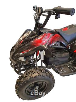 CRAZY QUADS 1000 Watt Electric Children's 36 Volt ATV Quad Bike Black & Red