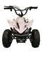 CRAZY QUADS 1000 Watt Electric Children's 36 Volt ATV Quad Bike WHITE & BLACK