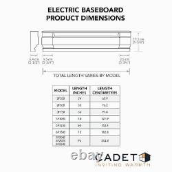 Cadet Baseboard Heater White 96 in 240/208-volt 2000/1500-watt Electric Hydronic