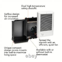 Cadet Electric Heater With Thermostat 120-Volt 1500-watt Com-Pak In-wall White