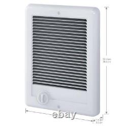Cadet In-Wall Fan-forced Electric Heater 240-Volt 1000-Watt With Thermostat White