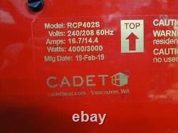 Cadet The Hot One RCP-402S Electric Garage Heater 4000-Watt 240-Volt EXCELLENT